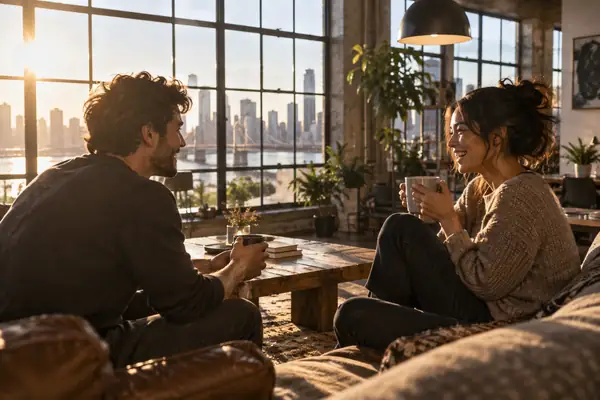 Lifestyle scene with a replaced face
